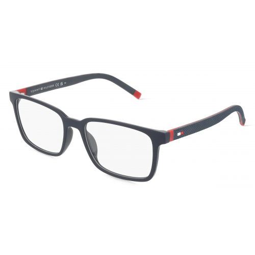 Tommy Hilfiger Eyewear TH 1786 Herren-Brille inkl. Gläser Vollrand Eckig Kunststoff-Gestell 51mm/17mm/140mm, blau