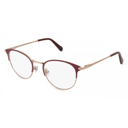 Fossil 7087/G Damen-Brille inkl. Gläser Vollrand Panto Metall-Gestell 50mm/20mm/140mm, pink