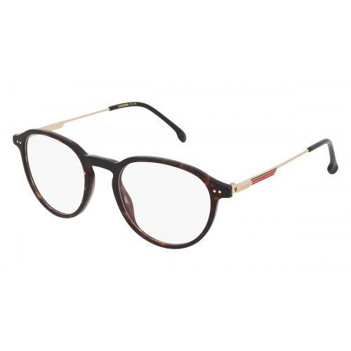 Carrera 1119 Unisex-Brille inkl. Gläser Vollrand Rund Acetat-Gestell 49mm/20mm/145mm, braun