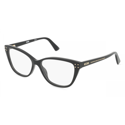 Moschino 583 Damen-Brille inkl. Gläser Vollrand Cateye Acetat-Gestell 54mm/15mm/140mm, schwarz