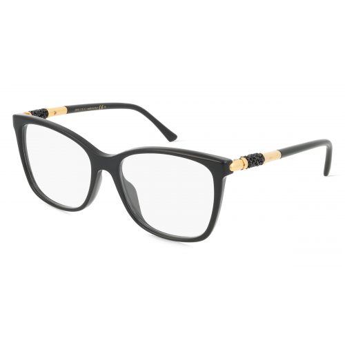 Jimmy Choo JC294/G Damen-Brille inkl. Gläser Vollrand Butterfly Acetat-Gestell 54mm/17mm/140mm, schwarz