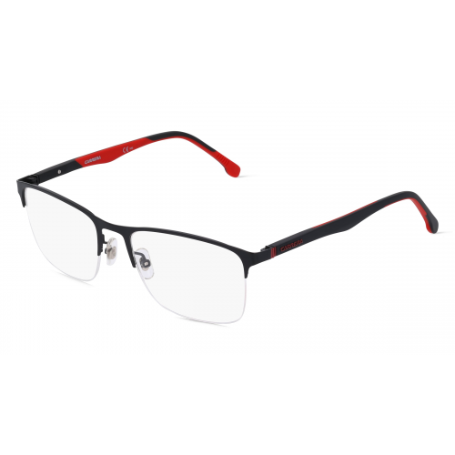 Carrera 8861 Herren-Brille inkl. Gläser Vollrand Eckig Metall-Gestell 56mm/19mm/145mm, schwarz