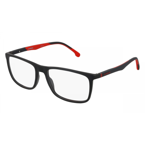 Carrera 8862 Herren-Brille inkl. Gläser Vollrand Eckig Acetat-Gestell 55mm/17mm/145mm, schwarz