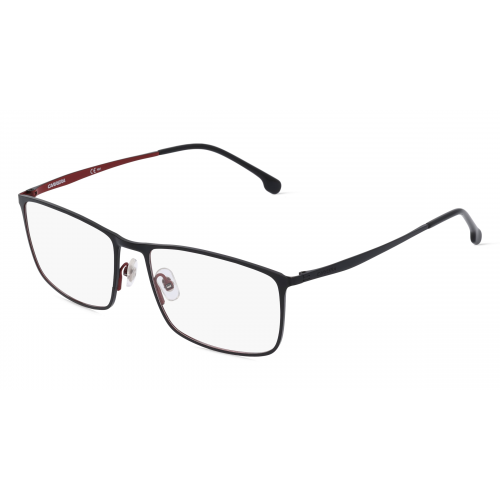 Carrera 8857 Herren-Brille inkl. Gläser Vollrand Eckig Titan-Gestell 57mm/17mm/145mm, schwarz