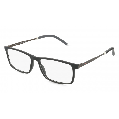 Tommy Hilfiger Eyewear TH 1831 Herren-Brille inkl. Gläser Vollrand Eckig Kunststoff-Gestell 55mm/15mm/145mm, schwarz