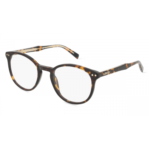 Levi's LV5016 Damen-Brille inkl. Gläser Vollrand Panto Kunststoff-Gestell 50mm/21mm/140mm, braun