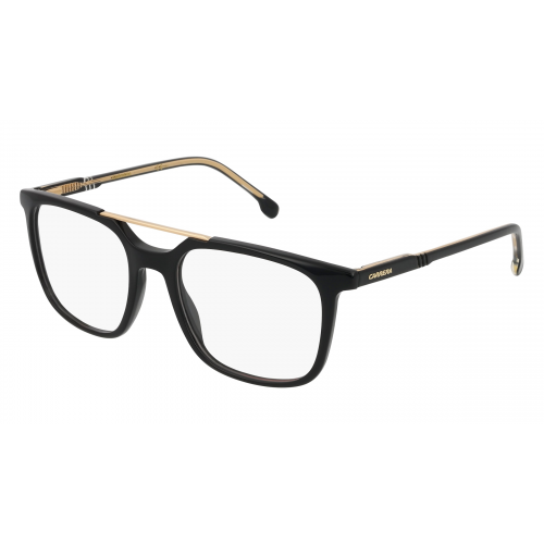 Carrera 1129 Unisex-Brille inkl. Gläser Vollrand Eckig Acetat-Gestell 52mm/18mm/140mm, schwarz