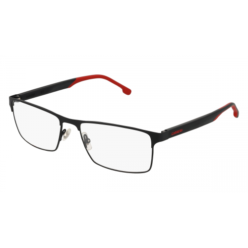 Carrera 8863 Herren-Brille inkl. Gläser Vollrand Eckig Metall-Gestell 56mm/17mm/145mm, schwarz