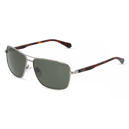 Polaroid PLD 2119/G/S Herren-Sonnenbrille Vollrand Eckig Metall-Gestell, silber