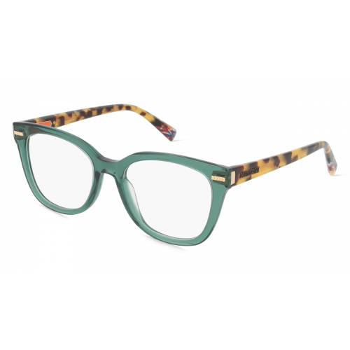 Missoni 0071 Damen-Brille inkl. Gläser Vollrand Cateye Acetat-Gestell 51mm/18mm/145mm, grün