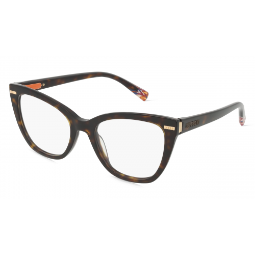 Missoni 0072 Damen-Brille inkl. Gläser Vollrand Cateye Acetat-Gestell 52mm/19mm/145mm, braun