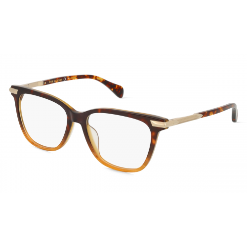 Rag & Bone RNB3046/G Damen-Brille inkl. Gläser Vollrand Butterfly Acetat-Gestell 53mm/16mm/140mm, braun