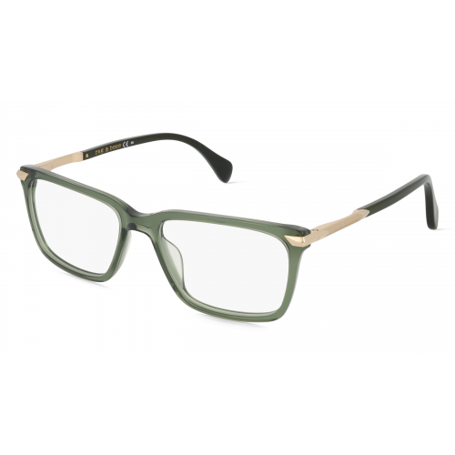 Rag & Bone RNB7043 Herren-Brille inkl. Gläser Vollrand Eckig Acetat-Gestell 56mm/18mm/145mm, grün