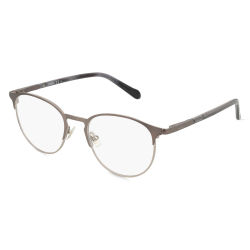 Fossil 7117 Herren-Brille inkl. Gläser Vollrand Panto Metall-Gestell 51mm/19mm/145mm, grau