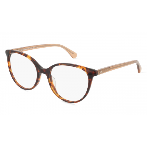 Kate Spade ADELLE Damen-Brille inkl. Gläser Vollrand Rund Acetat-Gestell 51mm/17mm/140mm, braun