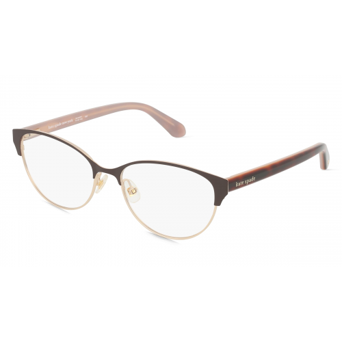 Kate Spade EMELYN Damen-Brille inkl. Gläser Vollrand Panto Metall-Gestell 52mm/16mm/140mm, braun