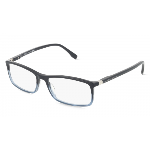 Boss 0680/IT Herren-Brille inkl. Gläser Vollrand Eckig Acetat-Gestell 55mm/16mm/145mm, blau