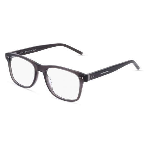 Tommy Hilfiger Eyewear TH 1891 Herren-Brille inkl. Gläser Vollrand Eckig Kunststoff-Gestell 52mm/18mm/150mm, grau