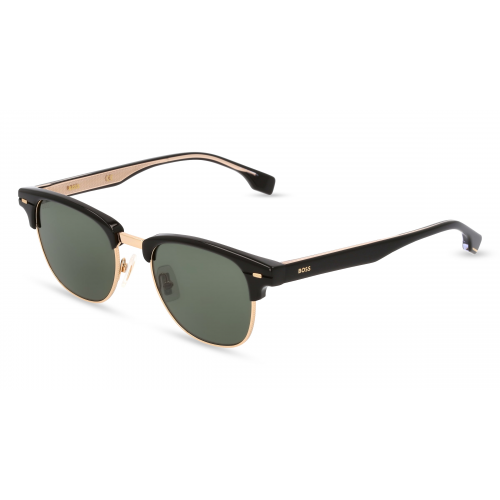 Boss 1381/S Herren-Sonnenbrille Vollrand Browline Metall-Gestell, schwarz