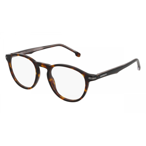 Carrera 287 Herren-Brille inkl. Gläser Vollrand Rund Acetat-Gestell 49mm/20mm/145mm, braun