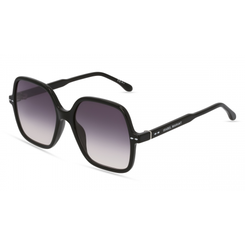 Isabel Marant IM 0077/G/S Damen-Sonnenbrille Vollrand Eckig Acetat-Gestell, schwarz