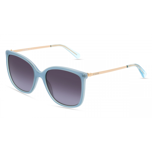 Love Moschino MOL035/S Damen-Sonnenbrille Vollrand Butterfly Acetat-Gestell, blau