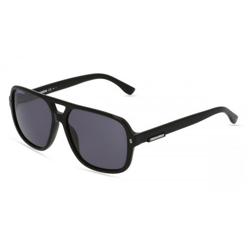 Dsquared2 D2 0003/S Herren-Sonnenbrille Vollrand Eckig Acetat-Gestell, schwarz