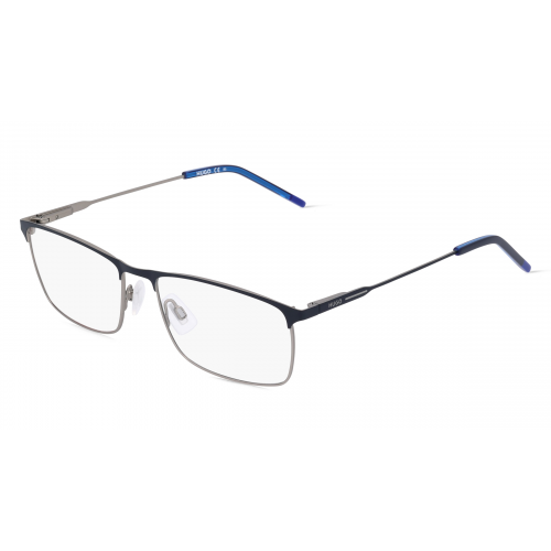 Hugo HG 1182 Herren-Brille inkl. Gläser Vollrand Eckig Metall-Gestell 56mm/17mm/145mm, blau