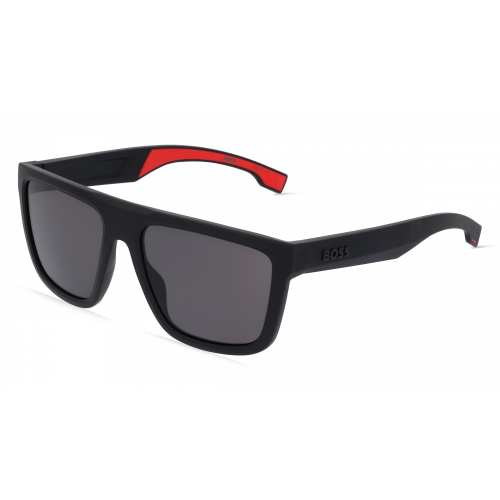 Boss 1451/S Herren-Sonnenbrille Vollrand Eckig Kunststoff-Gestell, schwarz