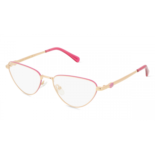 Chiara Ferragni CF 1022 Damen-Brille inkl. Gläser Vollrand Butterfly Metall-Gestell 53mm/17mm/140mm, gold