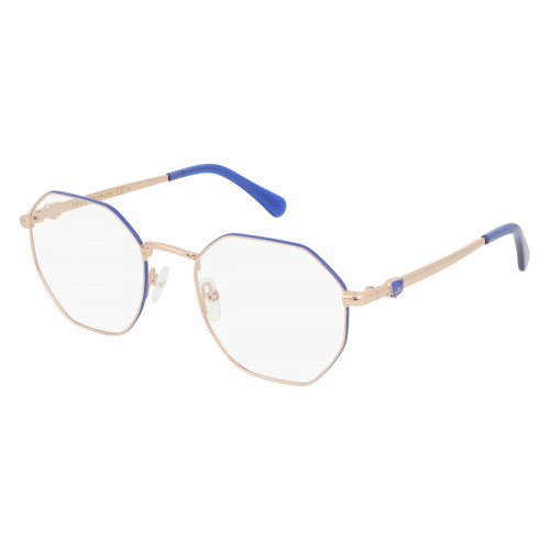 Chiara Ferragni CF 1021 Damen-Brille inkl. Gläser Vollrand Achteckig Metall-Gestell 52mm/20mm/140mm, gold