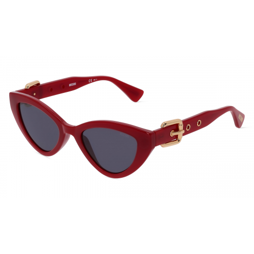 Moschino 142/S Damen-Sonnenbrille Vollrand Butterfly Kunststoff-Gestell, rot