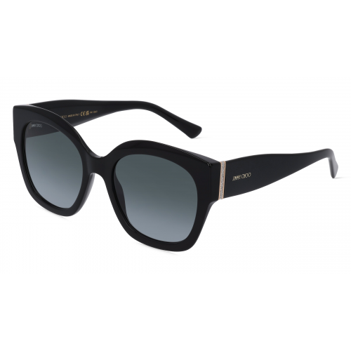 Jimmy Choo LEELA/S Damen-Sonnenbrille Vollrand Butterfly Acetat-Gestell, schwarz