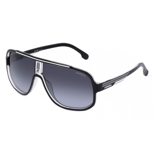 Carrera 1058/S Herren-Sonnenbrille Vollrand Pilot Kunststoff-Gestell, schwarz