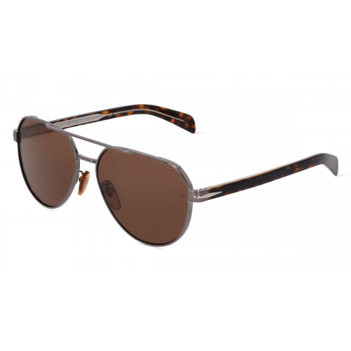 David Beckham DB 1121/G/S Herren-Sonnenbrille Vollrand Pilot Metall-Gestell, silber