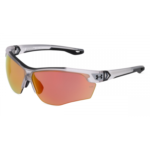 Under Armour UA YARD DUAL Unisex-Sonnenbrille Vollrand Eckig Kunststoff-Gestell, grau