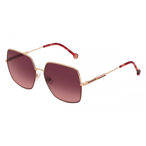 Carolina Herrera 0139/S Damen-Sonnenbrille Vollrand Eckig Metall-Gestell, gold