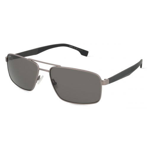 Boss 1580/S Herren-Sonnenbrille Vollrand Eckig Edelstahl-Gestell, schwarz