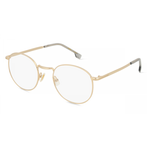 Boss 1605 Herren-Brille inkl. Gläser Vollrand Rund Metall-Gestell 50mm/21mm/145mm, gold