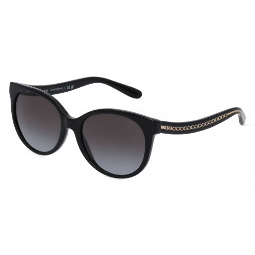 Coach HC8321 Damen-Sonnenbrille Vollrand Butterfly Acetat-Gestell, Schwarz