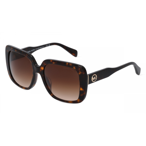 Michael Kors MK2183U Damen-Sonnenbrille Vollrand Eckig Acetat-Gestell, braun