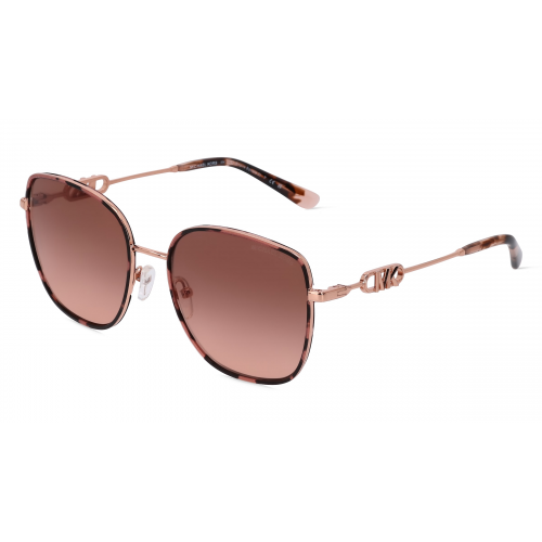 Michael Kors MK1129J Damen-Sonnenbrille Vollrand Butterfly Metall-Gestell, braun