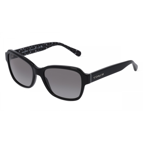 Coach HC8232 Damen-Sonnenbrille Vollrand Butterfly Acetat-Gestell, Schwarz