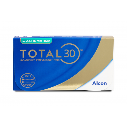 Alcon Total 30 for Astigmatism (6er Packung) Monatslinsen (-2.75 dpt, Zyl. -2,25, Achse 60 ° & BC 8.6) mit UV-Schutz