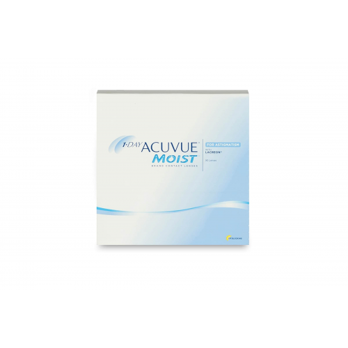 Johnson & Johnson 1-Day Acuvue Moist for Astigmatism (90er Packung) Tageslinsen (-9 dpt, Zyl. -1,75, Achse 10 ° & BC 8.5) mit UV-Schutz