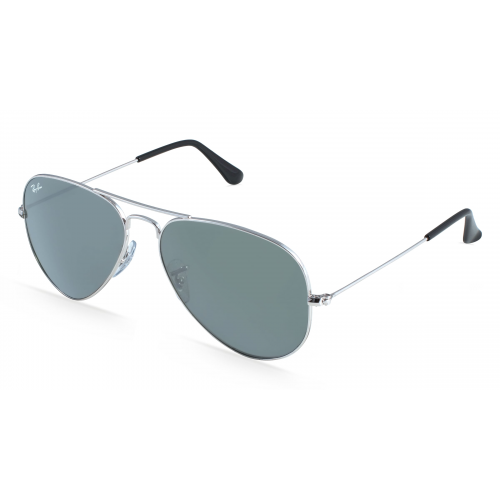 Ray-Ban RB 3025 AVIATOR Unisex-Sonnenbrille Vollrand Pilot Metall-Gestell, silber