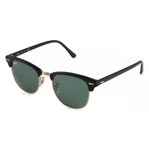 Ray-Ban RB 3016 CLUBMASTER Unisex-Sonnenbrille Vollrand Browline Acetat-Gestell, gold