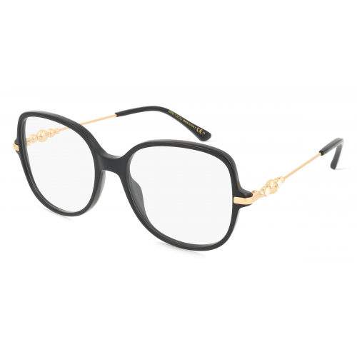 Jimmy Choo JC356 Damen-Brille inkl. Gläser Vollrand Rechteckig Acetat-Gestell 54mm/18mm/145mm, schwarz