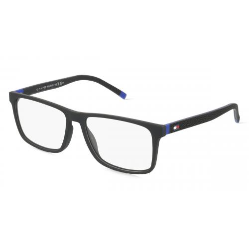 Tommy Hilfiger Eyewear TH 1948 Herren-Brille inkl. Gläser Vollrand Eckig Kunststoff-Gestell 55mm/15mm/145mm, schwarz