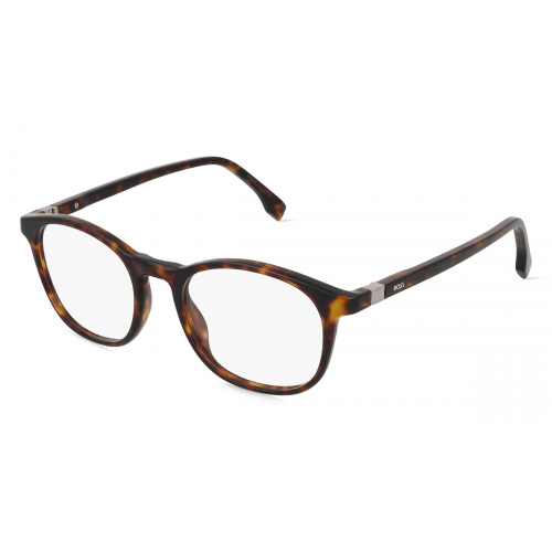 Boss 1437 Herren-Brille inkl. Gläser Vollrand Rund Acetat-Gestell 51mm/19mm/145mm, braun